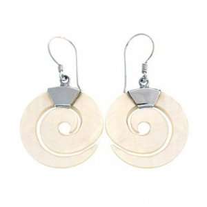  Sterling Silver & Mother of Pearl Earrings Jewelry