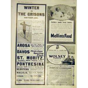   Advert Winter Grisons Mellin Wolsey Morny Print 1913