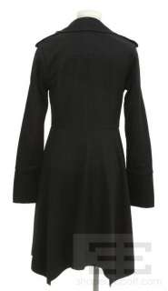 Miha Black Wool & Beaded Shoulder Long Sleeve Military Coat Size 4 