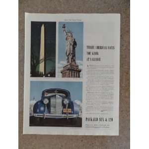 1939 Packard ,Vintage 30s full page print ad (the statue of liberty 