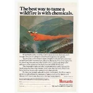  1979 Monsanto Phos Chek Wildfire Chemical Plane Drop Print 