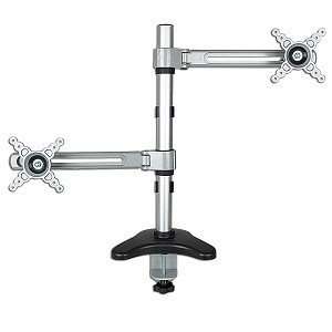  10   24 LCD Monitor/TV Adjustable Double Arm Desk Mount 