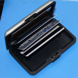 NEW Brand SILVER Aluminum Wallet Business ID Credit Card Holder Case 