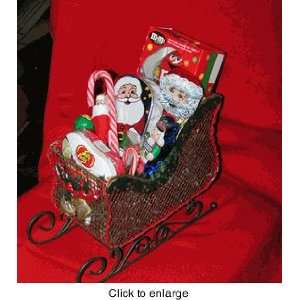 Large Holiday Sleigh Gift Basket  Grocery & Gourmet Food