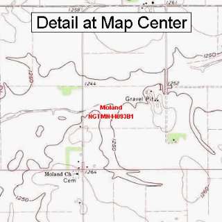   Topographic Quadrangle Map   Moland, Minnesota (Folded/Waterproof