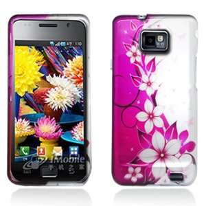  Hot Pink/ White Flower & Butterfly 2D Faceplate Hard 