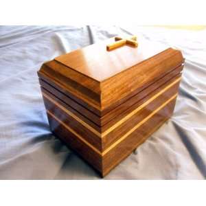  Walnut Cremation Urn with Oak Accents