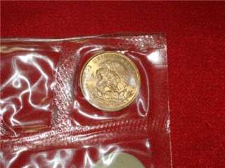 1967 Six Coin Mint Set Mexico City .10 % Silver Peso #m67  