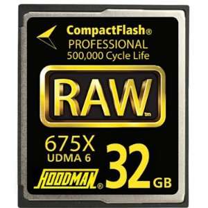 Hoodman RAW6 CF32GBRAW 32GB CompactFlash Card 675X Camera 