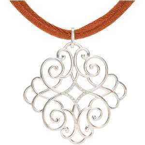  Clevereves Sterling Silver 1 10 Ct Tw 16 18 Brown Cord 
