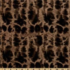  64 Wide Minky Soft Cuddle Bobcat Camel/Brown Fabric By 