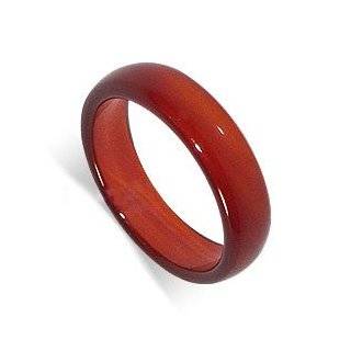  6mm wide Black Onyx Gemstone Band Ring Size 4.5 Jewelry