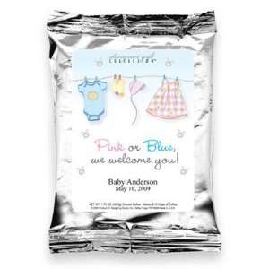  Baby Shower Favors Coffee Pink and Blue Clothes Line 