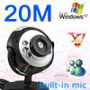 Real 20.0 Mega Pixel 20.0M 6 LED USB PC Webcam w/Mic  