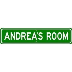  ANDREA ROOM SIGN   Personalized Gift Boy or Girl, Aluminum 