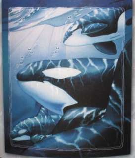 New Bergsma Killer Whale Family Orca Painting Fleece Gift Blanket SOFT 