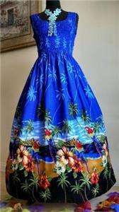 FABULOUS MEDITERRANEAN CRUISE*HAWAIIAN DRESS**BLUE*M 4X  
