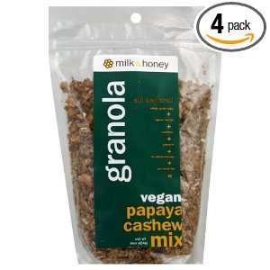 Milk & Honey Granola, Vegan Papaya Cashew, 16 Ounce (Pack of 4 