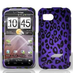 HTC 6425 Vigor Rezound Purple Black Leopard Case Cover Protector (free 