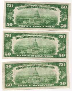 Series 1928 A $50 Fifty Dollar Bill in AU FRN  