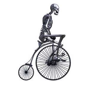  Bicycle Skeleton Round Sticker 