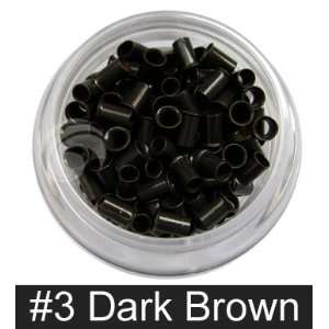 Copper Micro Rings Link Hair Extensions #3 Dark Brown