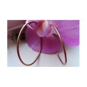  Solid Copper Hoop Earrings CE5337 