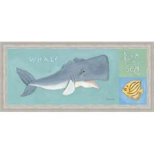  Love As Deep As The Sea Whale Bath Sign Print Framed