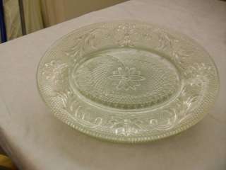 Indiana Sandwich Clear Glass Oval Plates Cup Indent  