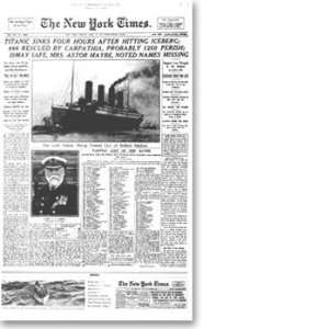 Titanic Commemorative Newspaper 