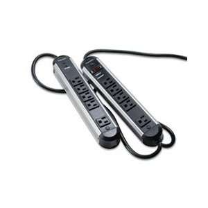  Split Metal Surge Protector w/2 Outlet Strips, 10 Outlets 