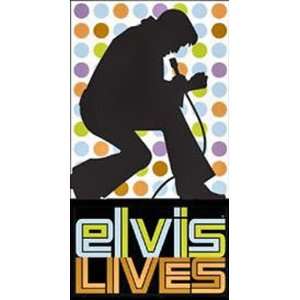  Elvis Presley Round Tin Metal Sign  Elvis Lives 