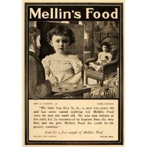  1902 Ad Mellins Baby Food Guy S. Cothran Rome Georgia 
