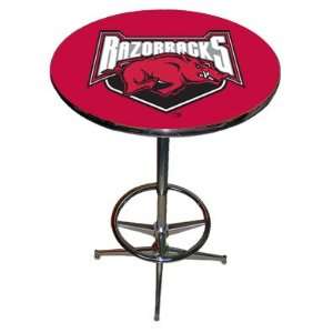  Arkansas Razorbacks Chrome Pub Table w/Footrest Sports 