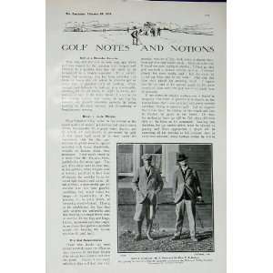   1907 Golf Cricket Sport Stoddart Steel Smith Jackson
