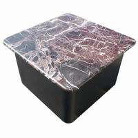30 Square Vintage Marble Pedestal Side Coffee Table  