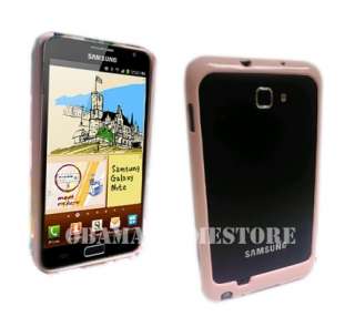 PINK HARD TPU PLASTIC BUMPER CASE FOR SAMSUNG GALAXY NOTE COVER NEW 