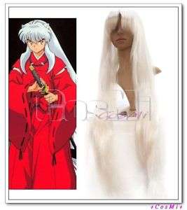 39 inch Silver InuYasha White Cosplay Wig  