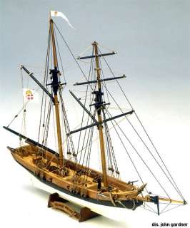 Museum quality wooden planked model ship kit by MAMOLI, Italy