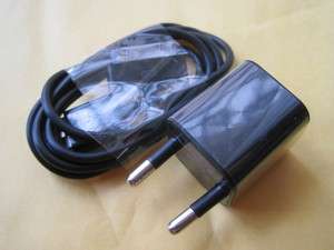   NEW EU Wall Charger+USB Cable For iPhone 4G 3GS 3G 2G Black  