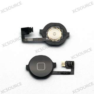 Home Menu Button Flex Cable Black Key assembly For iPhone 4 4G Free 