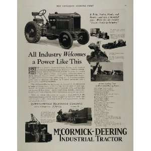 1929 Ad McCormick Deering Industrial Tractor Crawlers   Original Print 