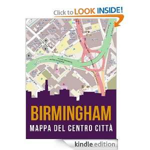 Birmingham, Inghilterra mappa del centro città (Italian Edition 