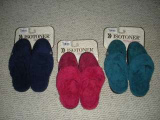 ISOTONER, HOLIDAY SLIPPERS, MICROSUEDE, SIZE 71/2   8 MEDIUM, $22.00 
