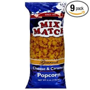 Mix Match Popcorn, Gourmet Cheese Caramel, 4.5 Ounce (Pack of 9 