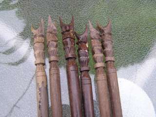 ANTIQUE CARVED WOODEN CHINESES OR JAPANESE CHOPSTICKS  