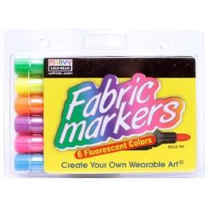  Marvy Uchida Fabric Marker Bold Tip Set Fluorescent By The 
