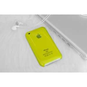   Clear Yellow Hard Case Back Cover for iPhone 3G / 3GS 