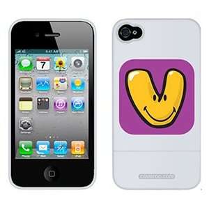  Smiley World Monogram V on Verizon iPhone 4 Case by 