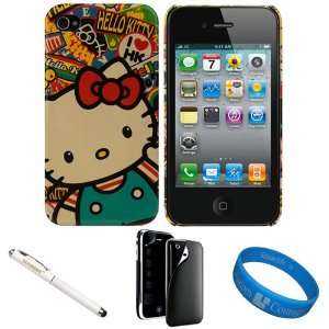   iPhone 4S + Privacy Screen Protector + White Stylus Pen with Laser